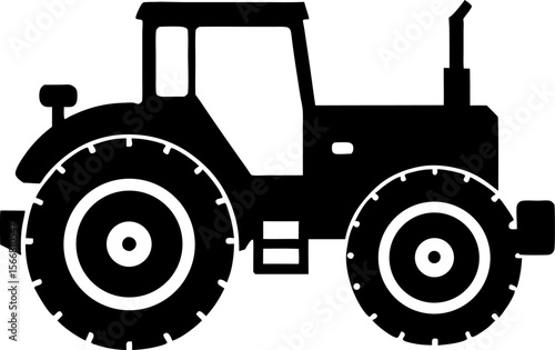 tractor silhouette vector