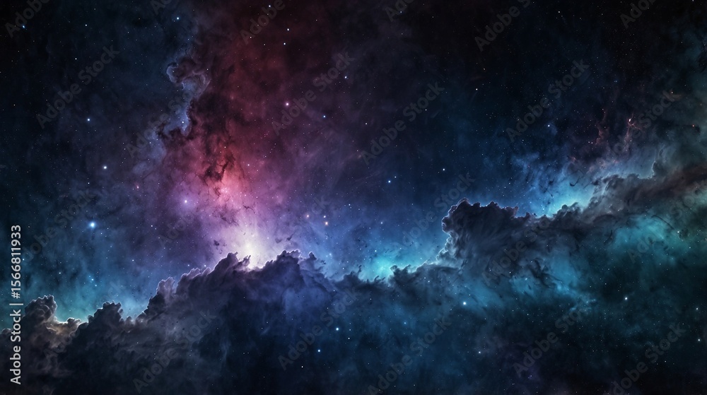 Obraz premium Space nebula and galaxy