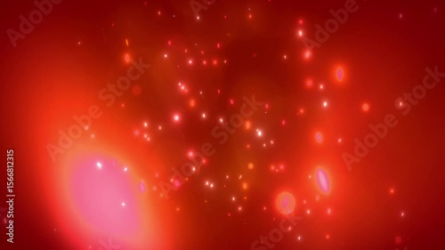 red Christmas lights background in motion