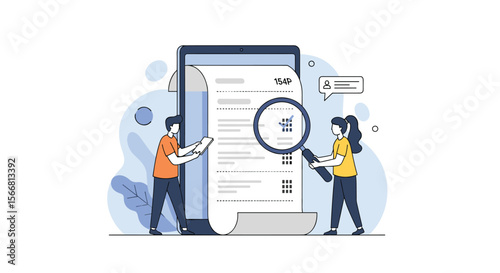 Thorough financial document analysis using advanced magnification tools and expert examination for precise assessment