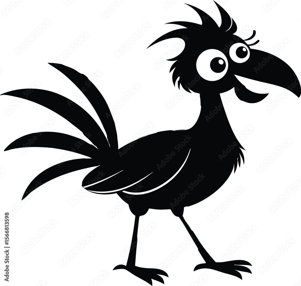 Obraz premium Tropical Funny Bird Vector