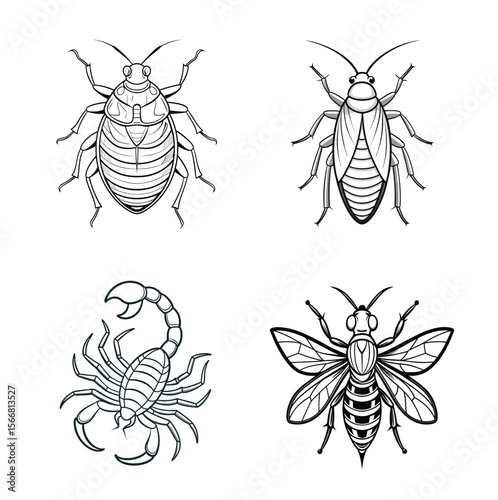 Bedbug, Cockroach, Scorpion, True Wasps