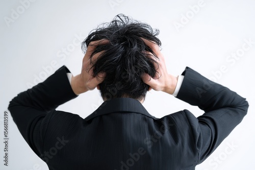 Business Professional Experiencing Stress Frustration and Overwhelm in the Workplace
