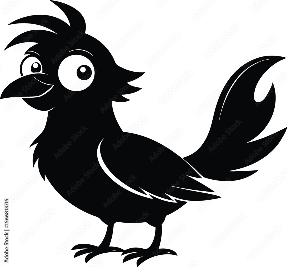 Obraz premium Tropical Funny Bird Vector