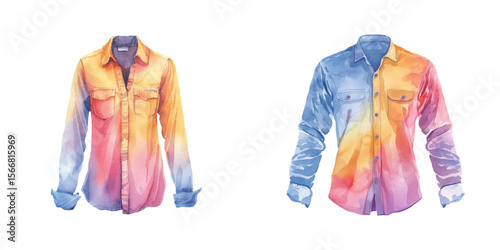 shirt watercolor vector illustration