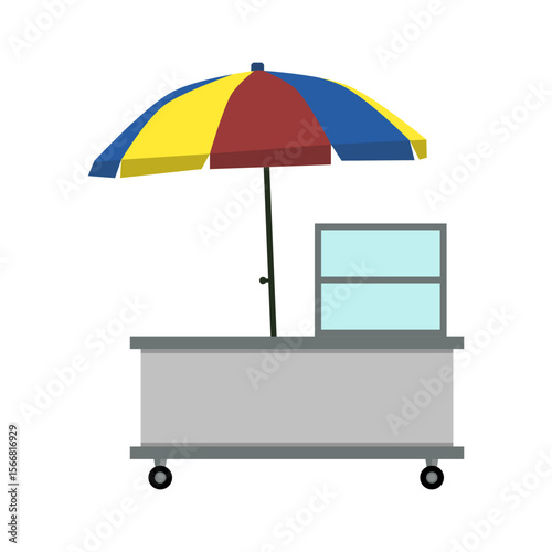 Market Burger Stall Street Food Malaysia Parasol