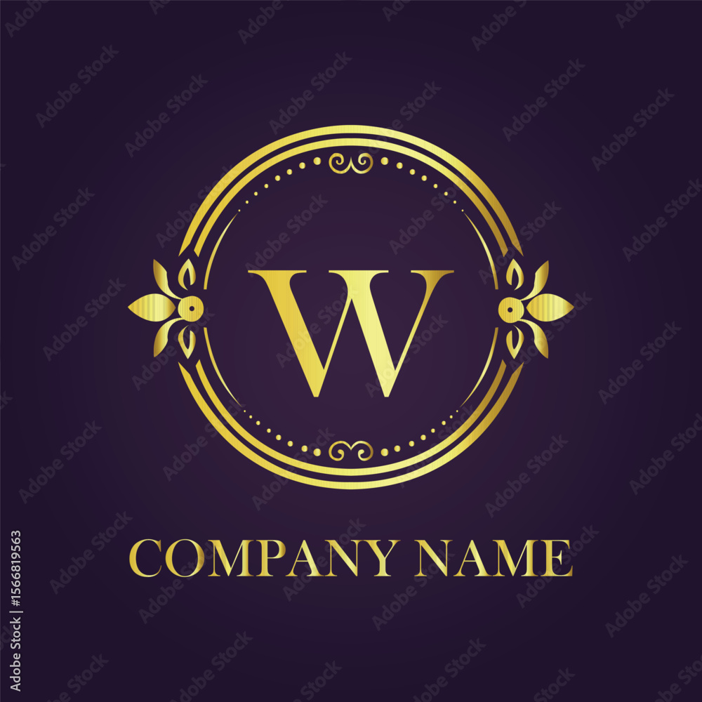 Obraz premium Letter luxury gold logo concept