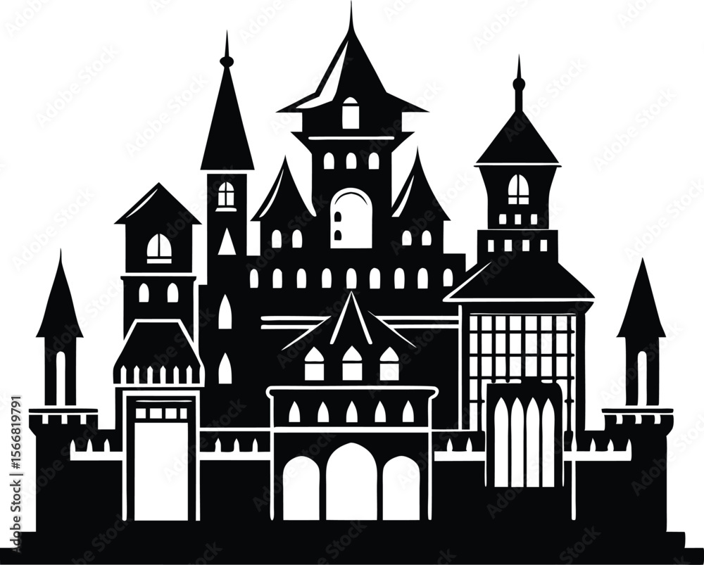 Obraz premium Victorian Castle Procreate Vector