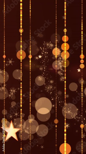 Animation of multiple white stars falling with yellow glowing light trails