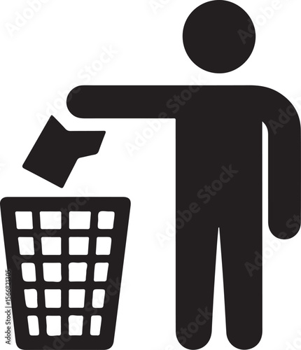 international tidy man logo design vector