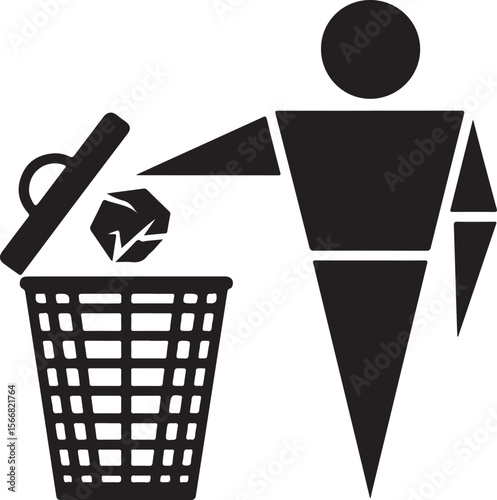 international tidy man logo design vector