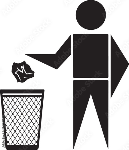 international tidy man logo design vector
