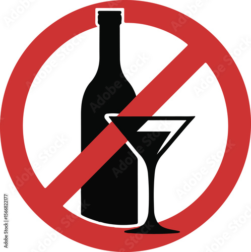 No alcohol drinks sign