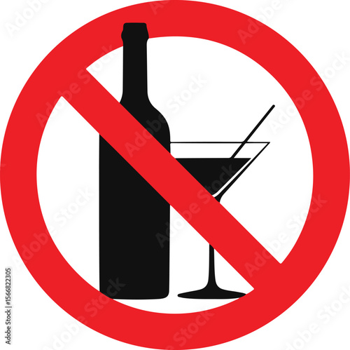 No alcohol drinks sign