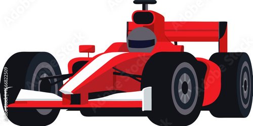 F1 Race Car Vector Illustration – Isolated Background Formula One Speed Vehicle Design