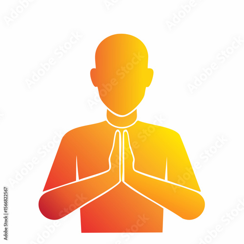 vector illustration of a man praying