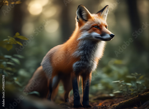 Wallpaper Mural Eyes of the Forest: Red Fox in Morning Light Torontodigital.ca
