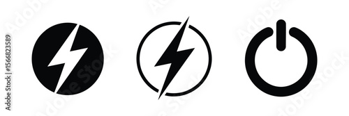 power button icon collection featuring on‑off toggle symbols in vector format for digital interfaces, control panels, UI kits, clean modern design, scalable editable graphics”