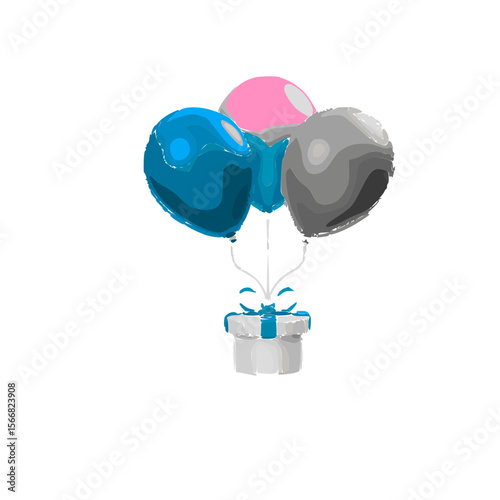 Birthday Balloon icon-  party celebration vector design.
