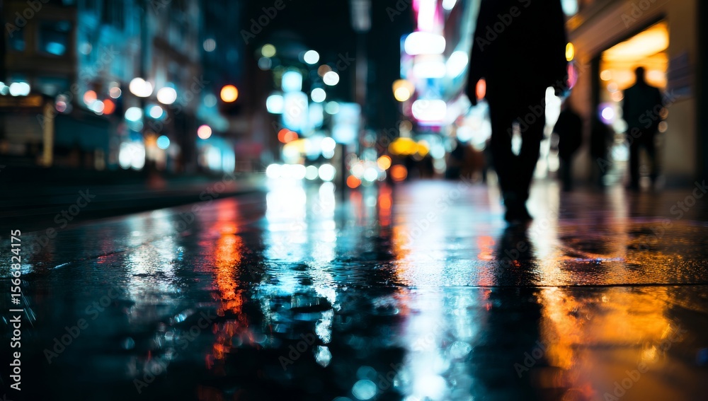 custom made wallpaper toronto digitalNight City Street Walk