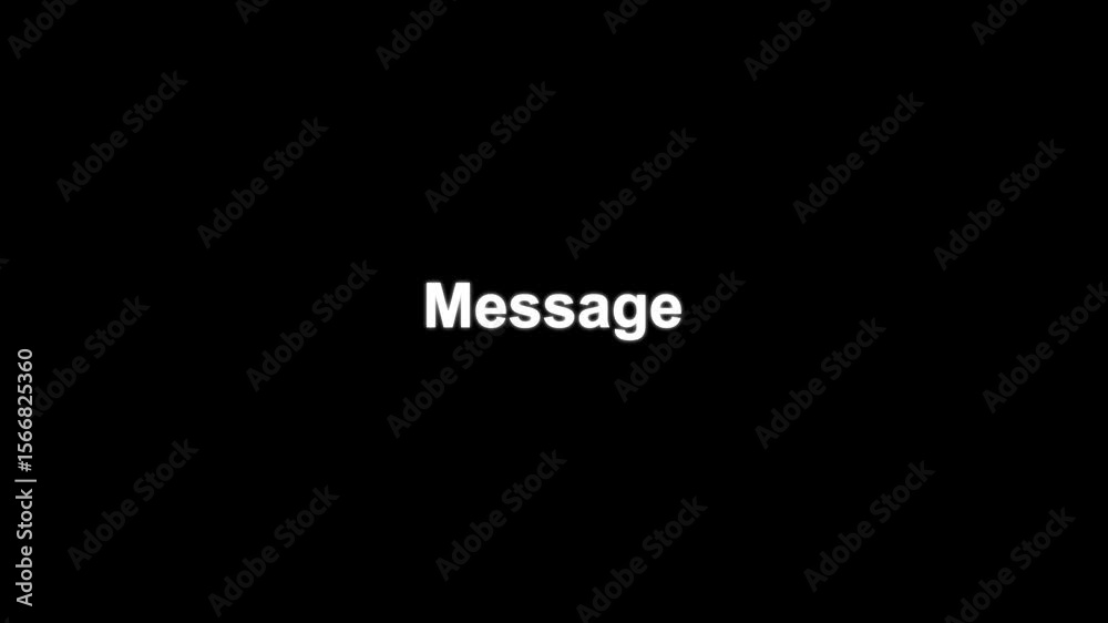 Thank you text animation with black screen for footage.