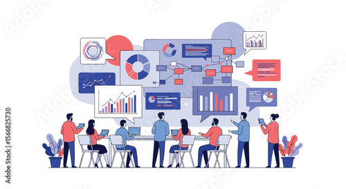 Visualizing complex business analytics and strategic planning for effective decision making and growth