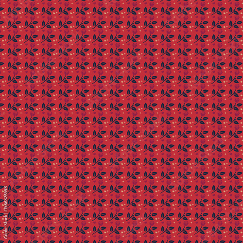 seamless new unique floral pattern design on red background 