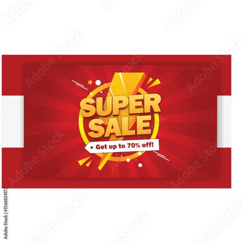 Flash Sale Social Media Banner Tamplate Design. Social Media Banner , Flash Sale, Super Sale.