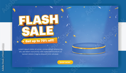 Flash Sale Social Media Banner Tamplate Design. Social Media Banner , Flash Sale, Super Sale.