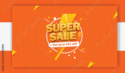 Flash Sale Social Media Banner Tamplate Design. Social Media Banner , Flash Sale, Super Sale.