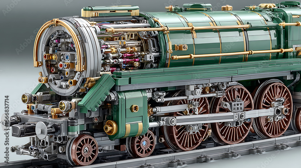 Naklejka premium old steam locomotive