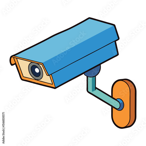 Wall-mounted surveillance camera with a sleek, modern design, capturing wide-angle HD footage for security monitoring in homes, offices, or outdoor areas.
