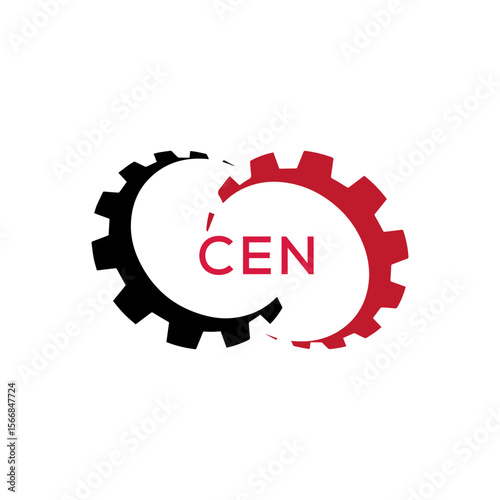 CEN letter logo design with white background in illustrator, vector logo modern alphabet font overlap style. calligraphy designs for logo, Poster, Invitation, etc.