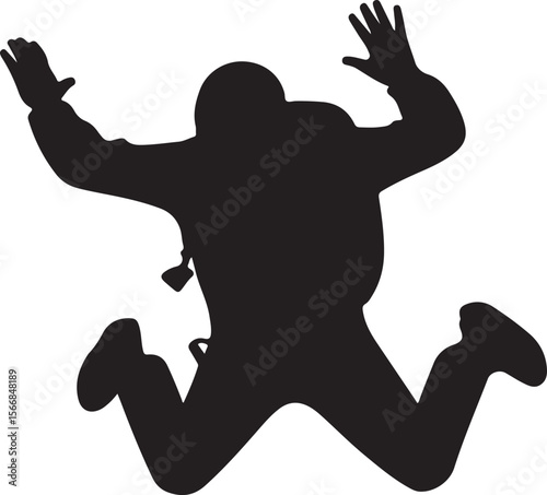 Skydiver Freefall Silhouette Over Mountains

Parachutist Deploying Canopy Vector Design

Tandem Skydiving Silhouette Scene

Parachute Opening in Midair Vector Art

Landing Parachutist Silhouette Illus