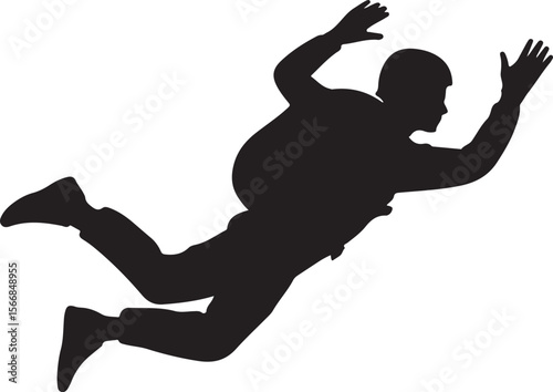 Skydiver Freefall Silhouette Over Mountains

Parachutist Deploying Canopy Vector Design

Tandem Skydiving Silhouette Scene

Parachute Opening in Midair Vector Art

Landing Parachutist Silhouette Illus