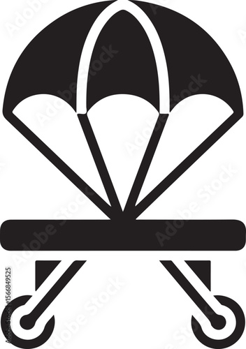 Skydiver Freefall Silhouette Over Mountains

Parachutist Deploying Canopy Vector Design

Tandem Skydiving Silhouette Scene

Parachute Opening in Midair Vector Art

Landing Parachutist Silhouette Illus