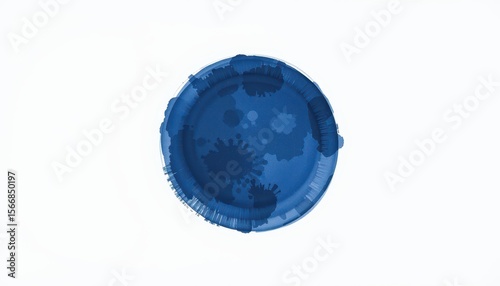 Abstract Blue Pattern with Organic Shapes on White Background