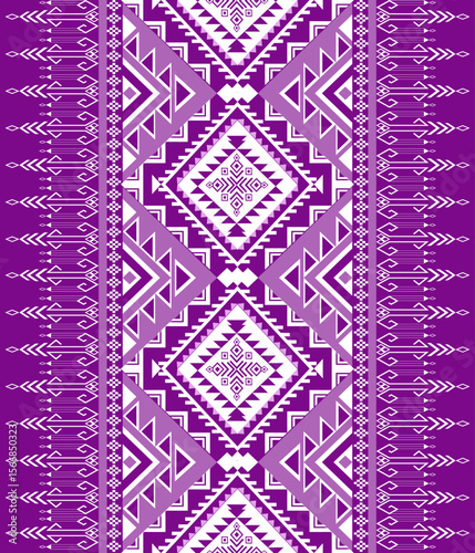 seamless geometric ethnic pattern, purple and white, vector illustration, traditional, abstract, seamless, pattern design for wrap, carpet, decorative, wallpaper, fashion, fabric, illustration, Navajo