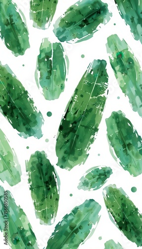 Abstract Green Leaf Pattern Design for Modern Backgrounds