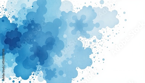 Blue Abstract Background with Soft Circles and Textures