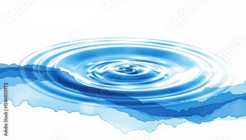 Calm Water Ripples Creating a Serene Atmosphere in Blue Tones