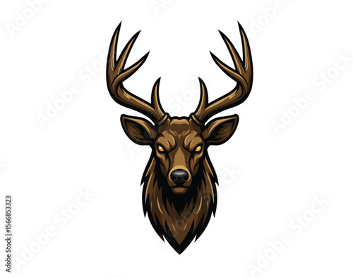 "Deer Head Illustration – Cartoon Stag Vector, Antler Animal Clipart for Logos, Hunting Clubs, Nature Designs, Woodland Art & Apparel"


