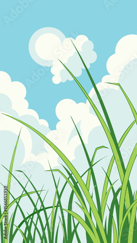 A Realistic Vector Background Of A Summer Day From The Edge Of A Forest With A View
