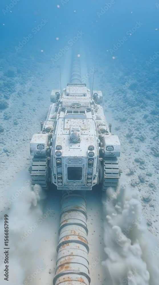 An underwater vehicle explores the ocean depths, revealing a unique ...