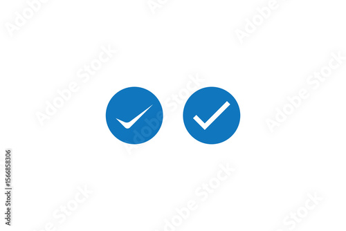 Verified badge icon tick symbol vector approved check mark icon. Blue checkmark icons - Certificate badge Quality certify icon.