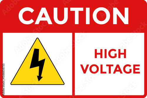 high voltage sign. Warning sign template. Dangerous electrical voltage icons. danger of electricity symbols. electrical hazard sign

