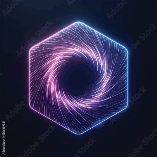 Abstract blue fractal background with glowing lines, a futuristic design illustrating energetic light waves and plasma patterns