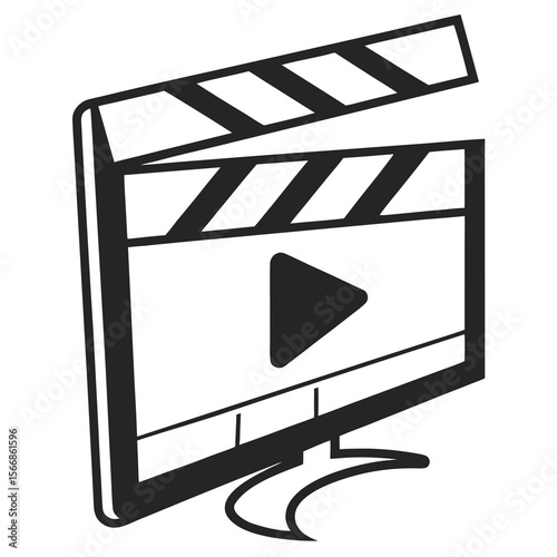 movie clapper board vector illustration