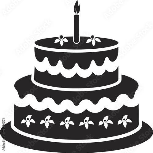 birthday cake vector illustration