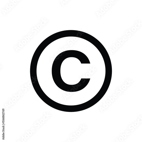 Copyright icon vector illustration. Copyright sign & symbol PNG on transparent background